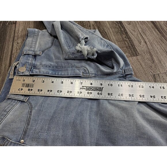 Refuge Jeans Womens 6 Light Wash Distressed Skinny Raw Hem Stretch Denim Ankle - Picture 9 of 10